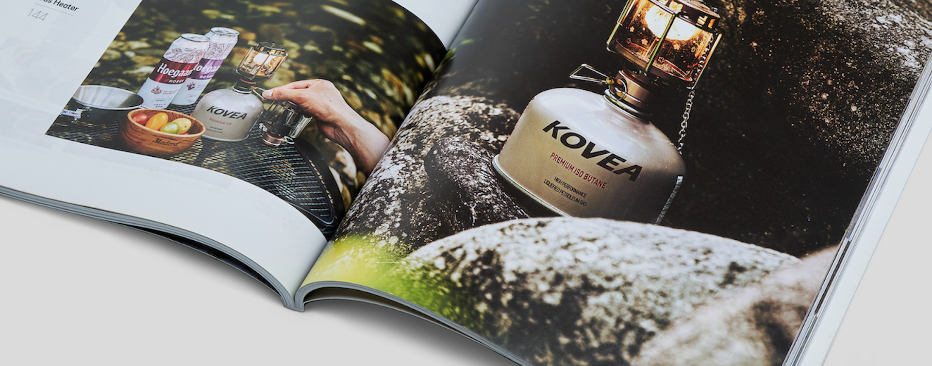 An open catalogue showing vivid color pages with rich print quality