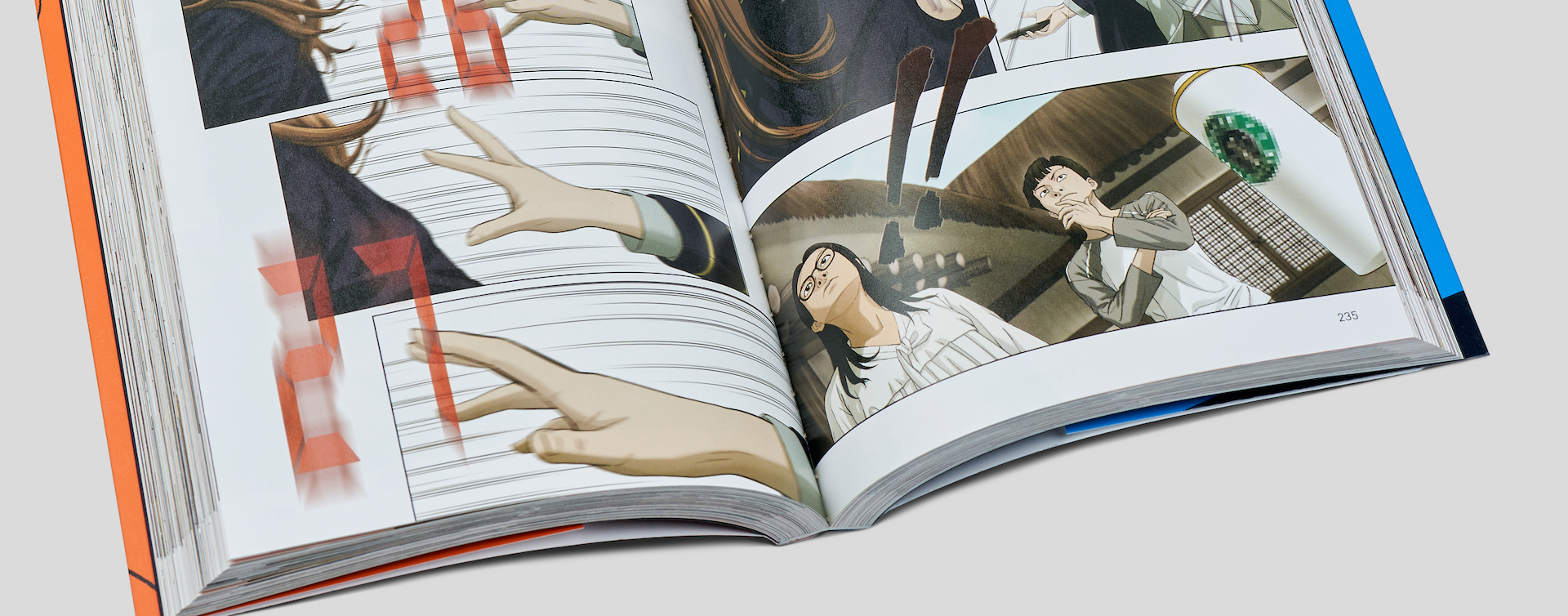 Opened comic book showing the vibrant and sharp print quality of the interior pages